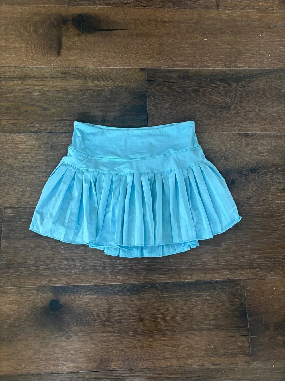 GoldHinge Women's Light Blue Pleated Mini Skirt